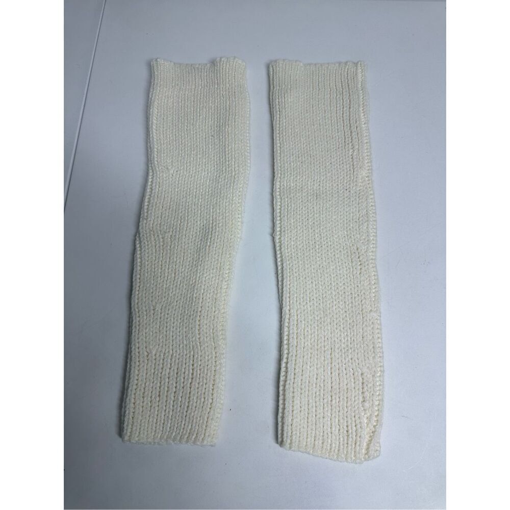 Women’s Socks Knitted Leg Warmers Foot Autumn Calf Gaiters for Dress Off White